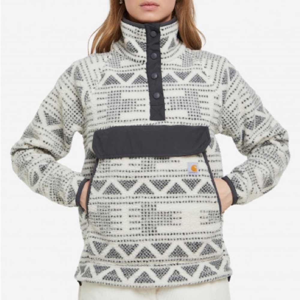 Carhartt Geo Aztec Relaxed Fit Fleece Pullover Sweater
